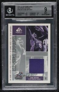2002-03 SP Game Used Edition All-Star Apparel Relic Kobe Bryant BGS 9 MINT HOF