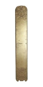 Antiguo neoclásico 24,5 in. Placa de empuje de puerta de bronce - Imagen 1 de 5