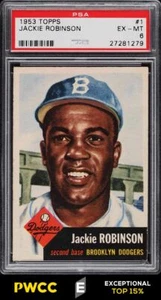 1953 Topps Jackie Robinson #1 PSA 6 EXMT (PWCC-E)