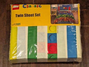RARE Vintage LEGO Brick Twin Size Bed Sheet Set - Picture 1 of 2