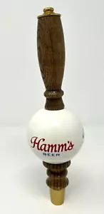 Hamm's Beer Vintage 9.5" Wood Bar Tap Handle Round Ball with Logo Breweriana - Picture 1 of 13