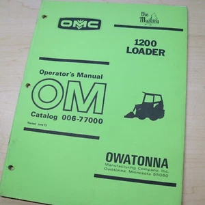 MUSTANG 1200 Skid Steer Loader Owner Operator Operation Maintenance Manual book - Picture 1 of 7
