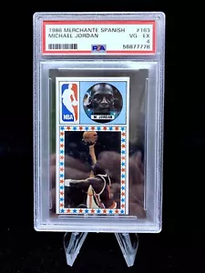 MINT Michael Jordan Spanish Rookie card 1986 Merchante #163 PSA 4 MUST SEE - Picture 1 of 6