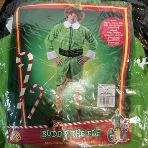 NEW ONE SIZE UP TO SIZE 44 Men's Buddy the Elf Costume NO Wig Or Tights - Picture 1 of 8