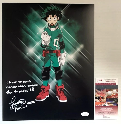 Justin Briner Signed Autographed 11x14 Photo DEKU My Hero Academia JSA COA 2 Cover