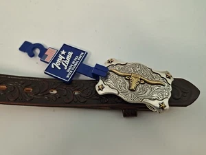 Tony Lama LITTLE TEXAS Top Grain Brown Leather Belt Boys Size 20 NWT $36 C60115 - Picture 1 of 3