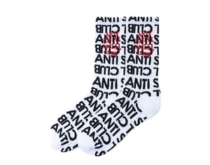 Anti Social Social Club Rich Italian White/Black Socks - FW21 Collection ASSC - Picture 1 of 3