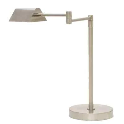House of Troy Delta LED Task Table Lamp, Satin Nickel - D150-SN - Image 1 of 4