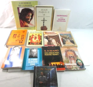 Lot of 11 Vintage Spanish Catholic Religious Softcover Books & CD - Picture 1 of 15