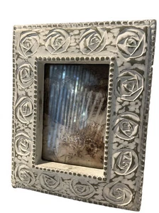 Photo Frame 3x5” Resin With A White Grey Washed Wood Look Country Coastal Beach - Picture 1 of 8