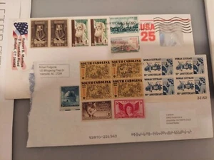 VINTAGE  POSTAGE  STAMPS ON ENVELOPES - Bild 1 von 3