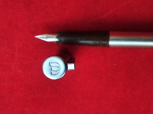 VINTAGE WATERMAN GRADUATE SATIN STEEL FOUNTAIN PEN Vtg France - Picture 1 of 10