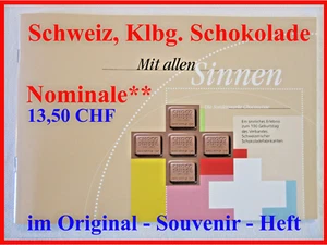Schweiz PTT-Edition Klbg. Schokolade 2001, Text deutsch, Kleinbogen ** 13,50 CHF - Imagen 1 de 10