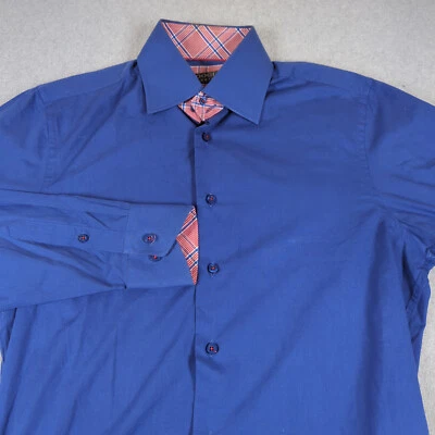 Coogi Classic Shirt Mens Medium Blue Long Sleeve Flip Cuff Casual Button Up - Image 1 of 4