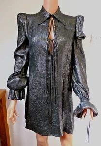 Mini abito The Vampires Wife Bird in a Cage nero zoppo UK 10 - etichetta prezzo consigliato £ 510 - Foto 1 di 8