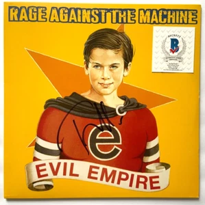 ÁLBUM DE VINILO FIRMADO POR TOM MORELLO EVIL EMPIRE RAGE AGAINST THE MACHINE RATM BAS - Imagen 1 de 3