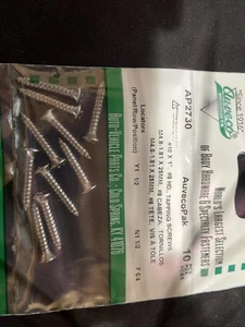 Au-Ve-Co Ap2730 Phil Oval Hd T.S., #10 X 1, Chrm paquete de 10 tornillos - Imagen 1 de 1