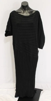 Vestido Suéter Midi Para Mujer Eloquii Plus Grueso Tejido Acanalado LB3 Negro Talla 26/28 Foto 1 de 4