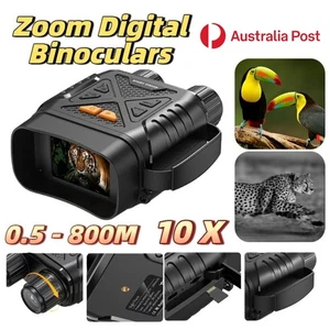 10X Zoom Digital Binoculars Night Vision Goggles 4K Infrared Video Recording AU - Picture 1 of 16