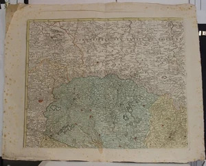 NORTH HUNGARY NORTH ROMANIA SOUTHERN POLAND 1760ca ANONYMOUS UNUSUAL ANTIQUE MAP - Picture 1 of 1