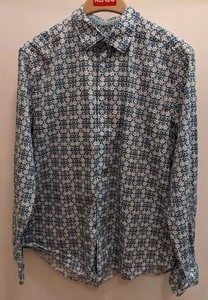 Robert Graham Classic Fit Shirt Mens Sz XL Hanover Floral Reverse Cuff Button Up - Picture 1 of 8