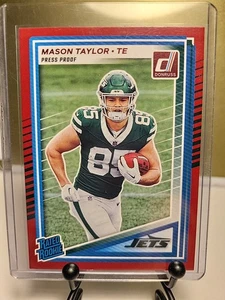 2025 Donruss Mason Taylor Red Press Proof Rated Rookie # 328 New York Jets RC - Picture 1 of 2