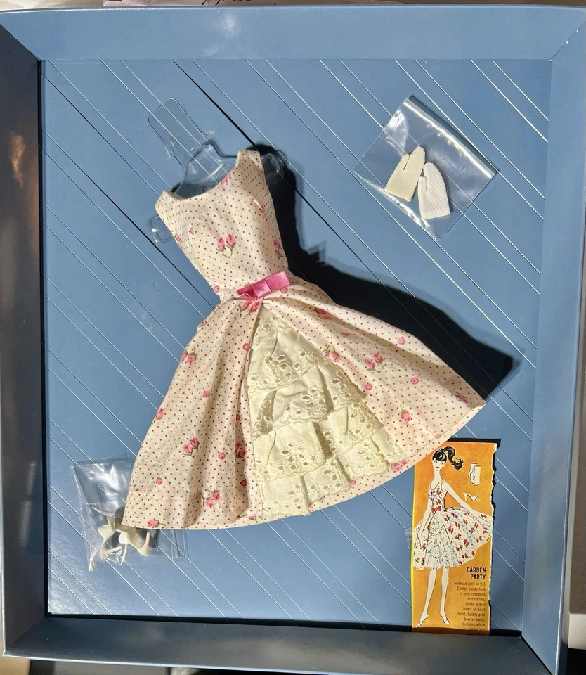 Vestido, luvas, sapatos e cabide Barbie Midge GARDEN PARTY #931 COMPLETE 1962 - Imagem 1 de 1