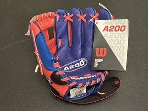 Wilson A200 All Position T-Ball 10 Inch Glove Red And Blue 2-6 Year Olds - Picture 1 of 2