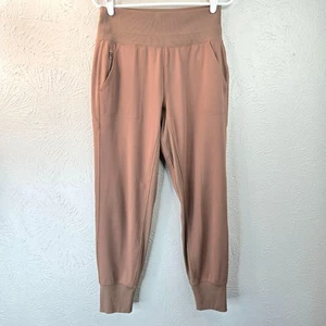Pantalone Jogger Athleta Venice Taglia Small Marrone Elasticizzato Allenamento Atletico Pull On - Foto 1 di 14