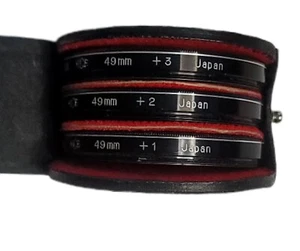 Tiffen 49MM Close-up Lens Filter Set Of 3 (+1, +2, +3) Japan With Case - Picture 1 of 3