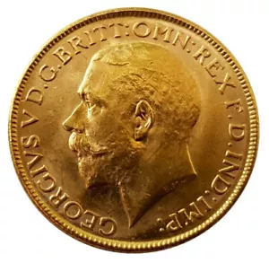 1913-M King George V Gold Sovereign (Melbourne) - Picture 1 of 2