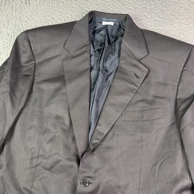 Brioni Blazer Sports Coat Mens 46R Black Striped Nomentano 100% Wool Made Italy - Image 1 of 4