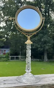 Brilliant Period Cut Glass Rock Crystal Dressing Mirror French Baccarat - Picture 1 of 11