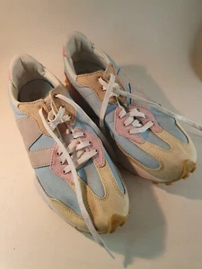 New Balance 327 Light Indigo Multi Color (WS327UB) Womens Size 9 White Pink - Picture 1 of 20