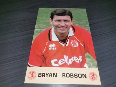 Bryan Robson 未签名 Middlesbrough F.C. 亲笔签名卡 — 第 1/2 张图片
