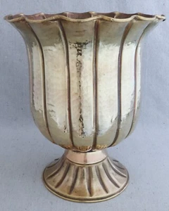 Vintage Italian Brass Wine Champagne Bottle Cooler Chiller Jardiniere Vase - Picture 1 of 7