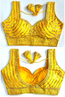 Nueva Blusa Sari India Preparada Blusas Cosidas Para Mujer Diseñador Choli Foto 1 de 4