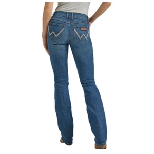 112338898 Wrangler Mujer Retro Mae Tiro Medio Bootcut Jean - Emma NUEVO - Imagen 1 de 38