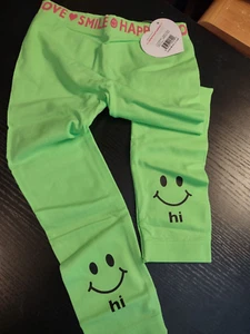 LittleMissMatch Neon Green Tights Size 4/5 XS - Picture 1 of 2