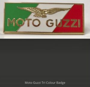 Quality Metal Hat/Lapel Badge -Pin - Moto Guzzi  Tri Colour