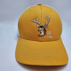 Coal Unisex Mustard Buck Swamp Deer Embroidered Hat Mach Back Snapback Cap OS - Picture 1 of 10