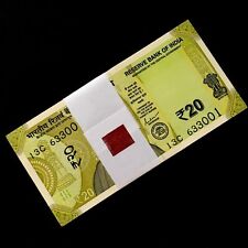 India, 20 Rupees x 100 Pcs, Bundle,New Issue Banknote, UNC