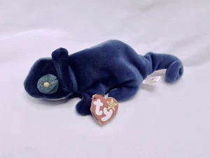 Ty Beanie Baby Arcobaleno Il Camaleonte dell'Iguana 1997 Occhi Verdi - Foto 1 di 5