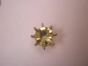 Solitaire White Rhinestone Vintage SWANK Tie Tack Lapel Pin r67 - Picture 1 of 7