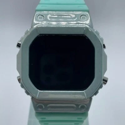 Reloj Justice Girls Fecha Mes Accutime Estuche Resina Azul Banda Cuarzo Foto 1 de 4