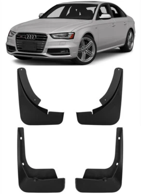 Genuine Full Set Splash Guards Mud Flaps For 2009-2016 Audi A4 S Line S4 B8 - Image 1 of 4