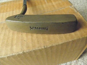 Men left handed steel shaft Brass Spalding Elite V putter - Picture 1 of 5