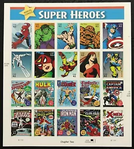 2007 Scott #4159 - 41¢ - MARVEL COMIC BOOK SUPERHEROES - Sheet of 20 - MNH - Picture 1 of 1