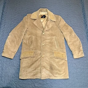Vintage Outerwear from Sears Tan Gold Corduroy Blanket Lined Jacket 44 Tall - Picture 1 of 9