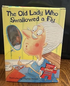 The Old Lady Who Swallowed A Fly Book And Puzzle Set - Picture 1 of 6